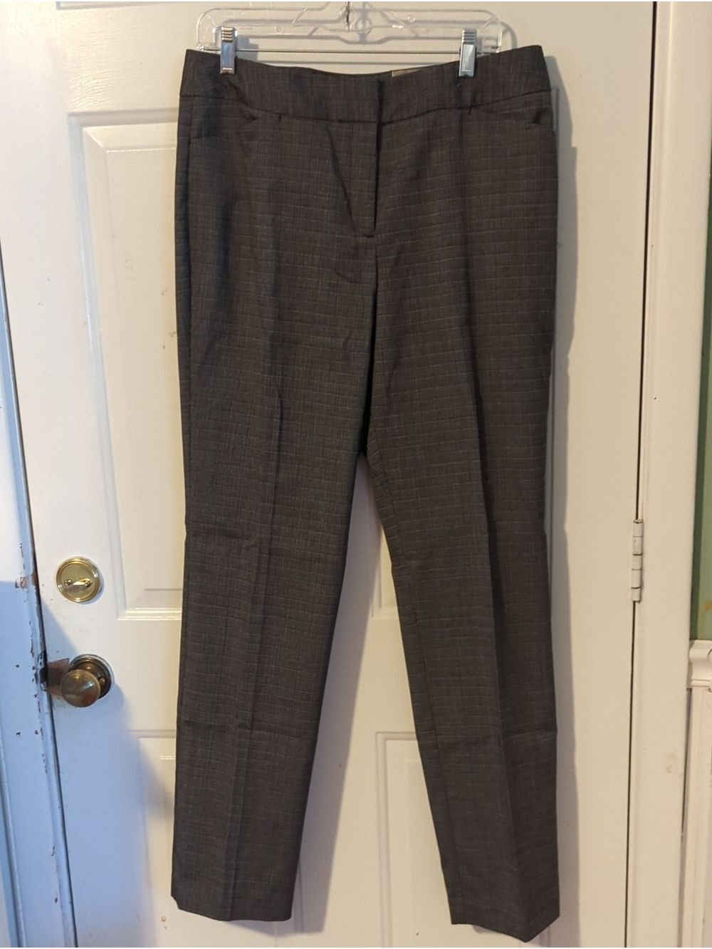 Worthington Black Plaid Dress Pants Women's Size 12 Career Work